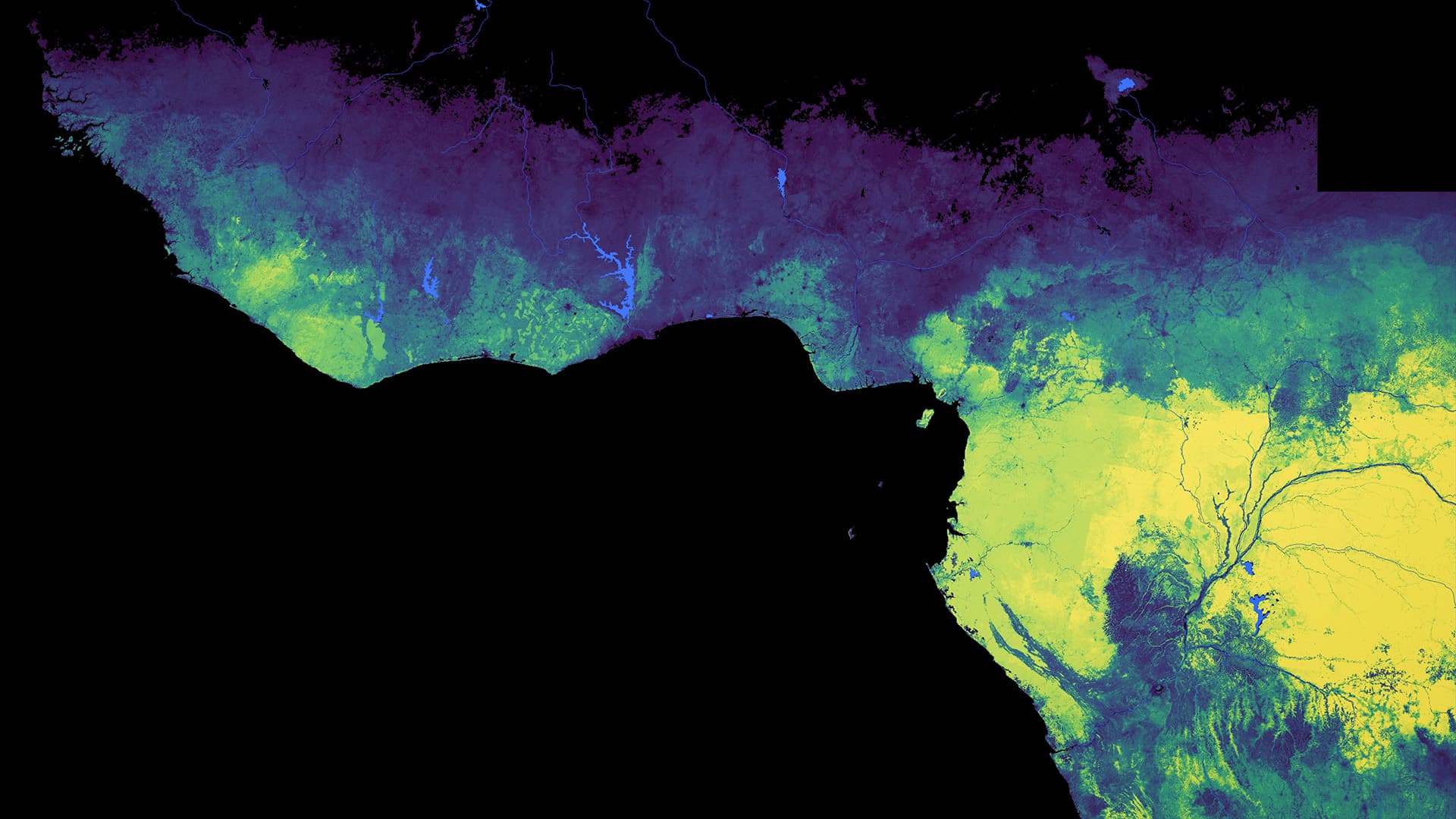 Residue availability heatmap across West & Central Africa highlighting port-proximate zones