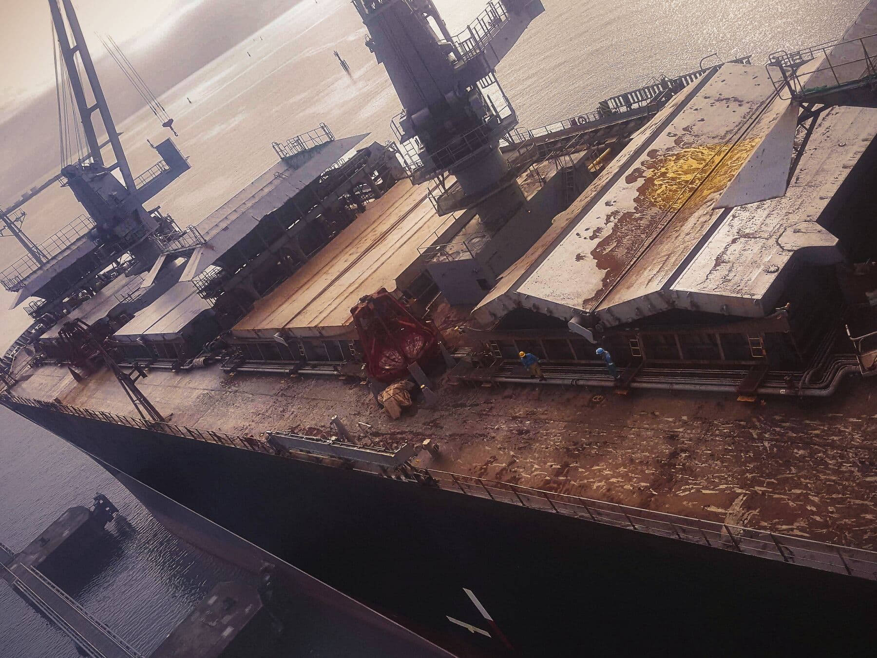 Woodchip carrier alongside in Australia